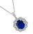 Sapphire Diamond Pendant Necklace