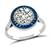 Estate 2.16ct Diamond Sapphire Halo Engagement Ring