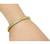 Round Cut Diamond 18k Yellow Gold Bangle