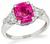 Estate 2.20ct Pink Sapphire 0.80ct Diamond Engagement Ring