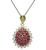 Estate 2.24ct Diamond 3.15ct Pink Sapphire Gold Pendant