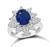 Estate 2.29ct Sapphire 1.82ct Diamond Engagement Ring