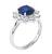 Sapphire Diamond Platinum Engagement Ring