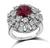 Estate 2.35ct Rubellite 2.25ct Diamond Ring