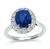 Estate 2.35ct Sapphire 0.70ct Diamond Halo Engagement Ring
