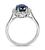 18k Gold Sapphire Diamond Engagement Ring