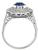 Platinum Sapphire Diamond Art Deco Ring