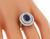 Oval Cut Sapphire Round Cut Diamond Platinum Ring