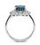 Platinum Diamond Sapphire Engagement Ring