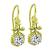 Old Mine Cut Diamond 18k Yellow Gold Dangling Earrings