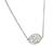 Oval Cut Diamond 14k White Gold Solitaire Pendant Necklace