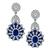 Estate 2.47ct Sapphire 1.48ct Diamond Dangling Earrings