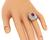 Oval Cut Garnet Round and Baguette Cut Diamond Platinum Ballerina Ring