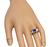 Cushion Cut Sapphire Trilliant Cut Diamond Platinum Engagement Ring