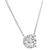 Round Cut Diamond 14k White Gold Solitaire Necklace