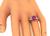 Pear Shape Pink Sapphire Marquise Cut Diamond Platinum Ring