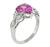 Pink Sapphire Diamond Platinum Ring