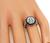 Old European Cut Diamond Onyx Platinum Engagement Ring