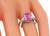 Emerald Cut Pink Sapphire Diamond Platinum Engagement Ring