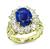 Antique 2.69ct Sapphire 1.40ct Diamond Gold Ring