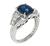 Sapphire Diamond Platinum Engagement Ring