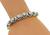 Vintage Old Mine Cut Diamond 14k Yellow and White Gold Bangle