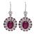 Estate 2.89ct Rubellite 0.92ct Diamond Earrings