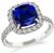 Estate 2.89ct Sapphire 0.70ct Diamond Engagement Ring