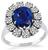 Estate 2.98ct Sapphire 1.00ct Diamond Engagement Ring