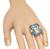 Emerald Cut Aquamarine Square Cut Sapphire Princess Cut Diamond Platinum Ring