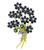 Estate 20.00ct Sapphire 1.00ct Diamond Emerald Gold Flower Pin