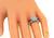 Round Cut Diamond Sapphire 18k White Gold Engagement Ring