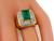 Emerald Cut Emerald Baguette Cut Diamond 18k Yellow Gold Ring