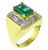 Diamond Emerald Gold Ring