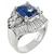 Sapphire Diamond Platinum Ring