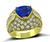 Estate 3.00ct Sapphire 3.00ct Diamond Yellow Gold Ring