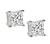Princess Cut Diamond 14k White Gold Stud Earrings