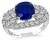 Vintage 3.01ct Ceylon Sapphire 1.20ct Diamond Ring