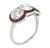 Diamond Ruby Three Stone Ring