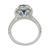 14k White Gold Diamond Sapphire Engagement Ring