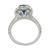 14k White Gold Diamond Sapphire Engagement Ring