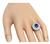 Oval Cut Sapphire Round Cut Diamond Platinum Ring