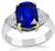 Estate 3.18ct Ceylon Sapphire 0.60ct Diamond Engagement Ring