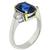 Sapphire Diamond Platinum Engagement Ring