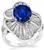 Estate 3.27ct Sapphire 3.05ct Diamond Ring