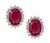 Estate 3.50ct Burmese Ruby 0.70ct Diamond Earrings