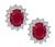 Estate 3.50ct Ruby 1.00ct Diamond Stud Earrings