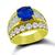 Estate 3.50ct Sapphire 3.00ct Diamond Gold Ring