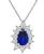 Estate 3.50ct Sapphire 3.00ct Diamond Pendant Necklace