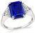 Estate 3.56ct Sapphire 0.60ct Diamond Engagement Ring